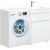 Тумба с раковиной Aquanet Токио 120 R белый (напольная, 1 ящик) арт. 00239301_