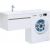 Тумба с раковиной Aquanet Токио 130 L белый (подвесная, 1 ящик) арт. 00239217_
