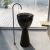 Раковина отдельностоящая прозрачная ABBER AT2703Onyx-Black черный/черный матовый_