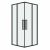 Душевое ограждение Grossman Cosmo 300.K33.02.1010.21.00 100х100х195 см квадрат раздвижная черный матовый стекло прозрачное_