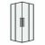 Душевое ограждение Grossman Cosmo 300.K33.02.1010.42.00 100х100х195 см квадрат раздвижная графит сатин стекло прозрачное_