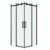 Душевое ограждение Grossman Classic 300.K33.04.1010.21.00 100х100х195 см квадрат раздвижная черный матовый стекло прозрачное_