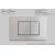 Клавиша смыва 246 х 165 мм Iberica Blanca INOX-C хром матовый нержавеющая сталь_, изображение 2