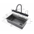 Многофункциональная кухонная мойка GLORIA II nano black (серая) 750х460х230_, изображение 5
