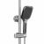 Душевая стойка Grossman Alba 500.K35.06.100/210 с верхним душем ручной лейкой и смесителем хром с черным_, изображение 6