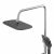Душевая стойка Grossman Alba 500.K35.06.100/210 с верхним душем ручной лейкой и смесителем хром с черным_, изображение 8