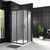 Душевой уголок BelBagno UNO-195-A-2-90-P-NERO, Размер: 90х90, Профиль: Черный, Стекло: Матовое_