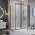 Душевой уголок BelBagno UNO-195-AH-1-120/80-C-NERO, Размер: 120х80, Профиль: Черный, Стекло: Прозрачное_