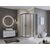 Душевой уголок BelBagno UNO-195-R-2-90-P-NERO, Размер: 90х90, Профиль: Черный, Стекло: Матовое_, изображение 2