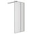 Душевая перегородка Niagara Nova NG-481-12FBLACK 120х200 черный матовый стекло рифленое тонированное, Размер: 120_