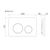 Кнопка Ceramicanova Balance клавиши Square белый глянцевый CN12-002W_, изображение 3