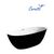 Ванна Cerutti GRETA170GMB 1700x800x600 отдельностоящая черная матовая снаружи белая внутри_, изображение 3