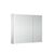 Зеркальный шкаф для ванной комнаты из алюминия SANCOS Evoke 800x700х136 мм с LED подсветкой SC8080_