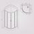 Душевое ограждение AM.PM Gem W90G-401-100BT 1/4 Rond 100x100 прозрачное профиль черный матовый_, изображение 7