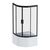 Душевое ограждение AM.PM Gem Deep W90G-401A090BT 1/4 Rond 90x90 прозрачное профиль черный матовый_, изображение 9