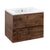 Тумба под раковину Vincea Mia 600 подвесная 2 выкатных ящика soft close R.Wood, Цвет товара: темно-коричневый_