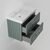 Ручка скоба La Fenice Cubo Cromo хром 80 мм два ящика_, изображение 3