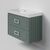 Тумба под раковину La Fenice Cubo Grigio TWIN серо-зеленая 90_