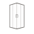 Душевое ограждение Triton Фикс-Графит 100х100 квадрат_