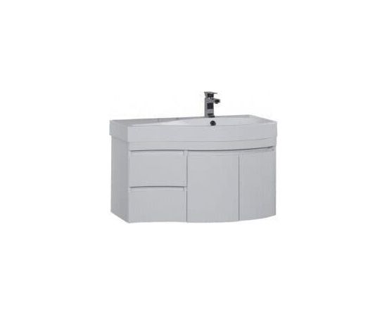 Тумба с раковиной Aquanet Сопрано 95 R белый (2 дверцы 2 ящика) арт. 00213000_