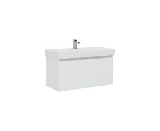 Тумба с раковиной Aquanet Nova Lite 100 белый (1 ящик) арт. 00245250_