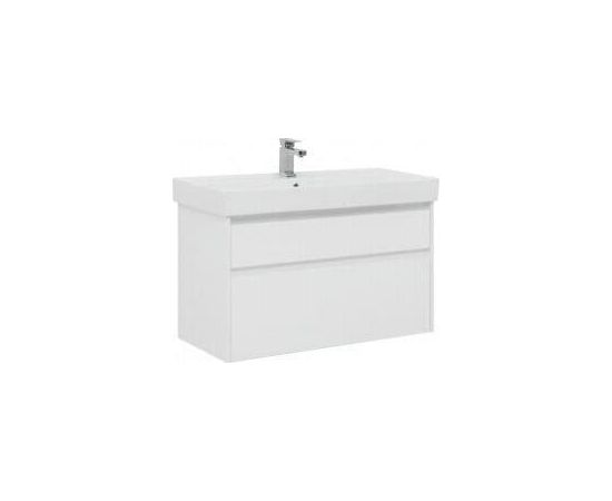 Тумба с раковиной Aquanet Nova Lite 100 белый (2 ящика) арт. 00245252_