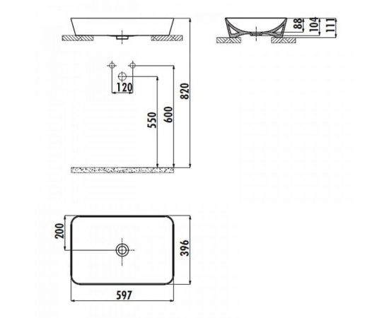 Тумба с раковиной Creavit Pion Plus 70 PN0070.01.BGR+UL060.6_, изображение 2