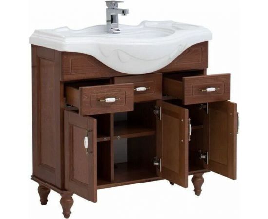 Тумба с раковиной Aquanet Амелия S 85 орех арт. 00235641_, изображение 3