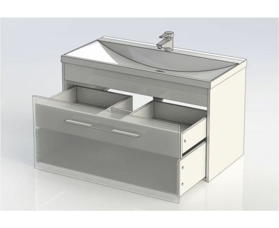 Тумба с раковиной Aquanet Августа 100 белый арт. 00225443_, изображение 8