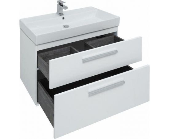 Тумба с раковиной Aquanet Nova 90 белый (2 ящика) арт. 00245256_, изображение 11