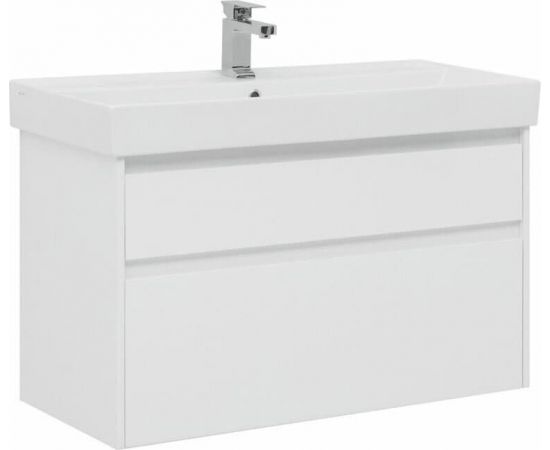 Тумба с раковиной Aquanet Nova Lite 100 белый (2 ящика) арт. 00245252_, изображение 2