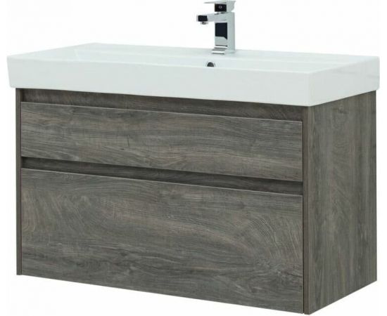 Тумба с раковиной Aquanet Nova Lite 100 дуб рошелье (2 ящика) арт. 00245253_, изображение 11