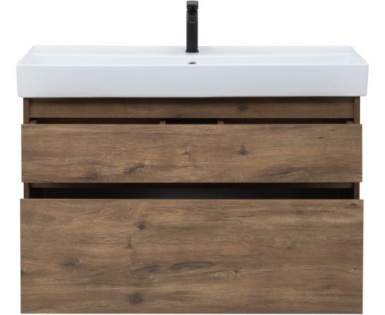 Тумба с раковиной Aquanet Nova Lite 100 дуб рустикальный (2 ящика) арт. 00254701_, изображение 7
