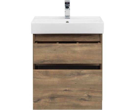 Тумба с раковиной Aquanet Nova Lite 60 дуб рустикальный (2 ящика) арт. 00254695_, изображение 7