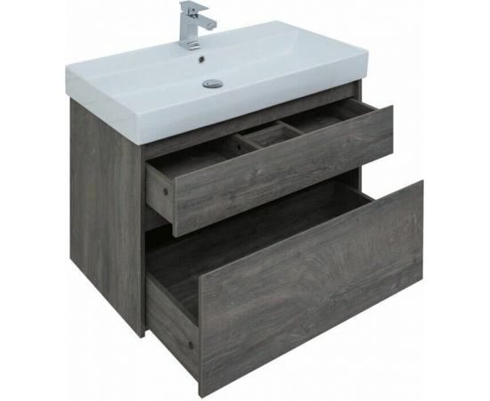 Тумба с раковиной Aquanet Nova Lite 90 дуб рошелье (2 ящика) арт. 00245249_, изображение 11