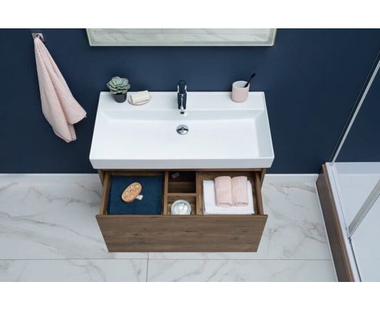 Тумба с раковиной Aquanet Nova Lite 90 дуб рустикальный (1 ящик) арт. 00254698_, изображение 20