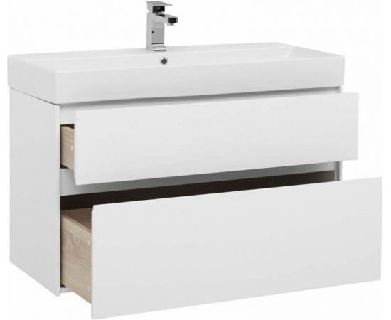 Тумба с раковиной Aquanet Бруклин 100 белый арт. 00212599_, изображение 5