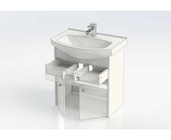 Тумба с раковиной Aquanet Грейс 60 дуб кантербери/белый (1 ящик, 2 дверцы) арт. 00212649_, изображение 13