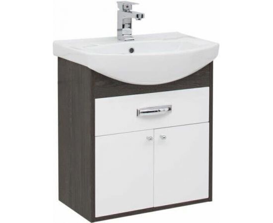 Тумба с раковиной Aquanet Грейс 60 дуб кантербери/белый (1 ящик, 2 дверцы) арт. 00212649_, изображение 2