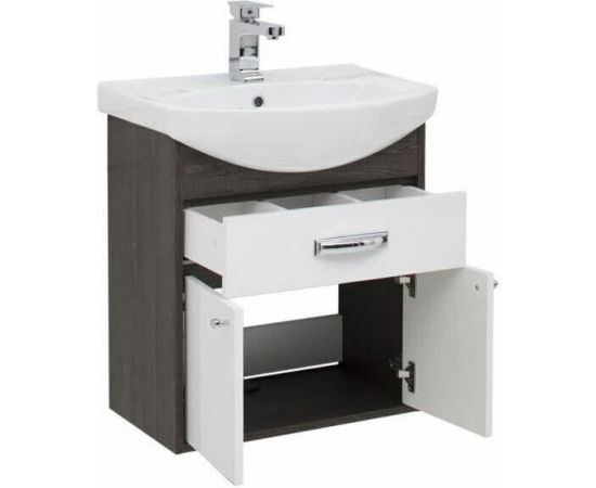 Тумба с раковиной Aquanet Грейс 60 дуб кантербери/белый (1 ящик, 2 дверцы) арт. 00212649_, изображение 5