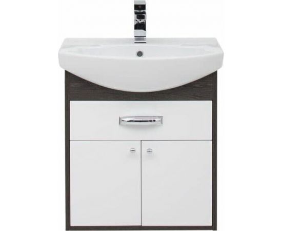 Тумба с раковиной Aquanet Грейс 60 дуб кантербери/белый (1 ящик, 2 дверцы) арт. 00212649_, изображение 6