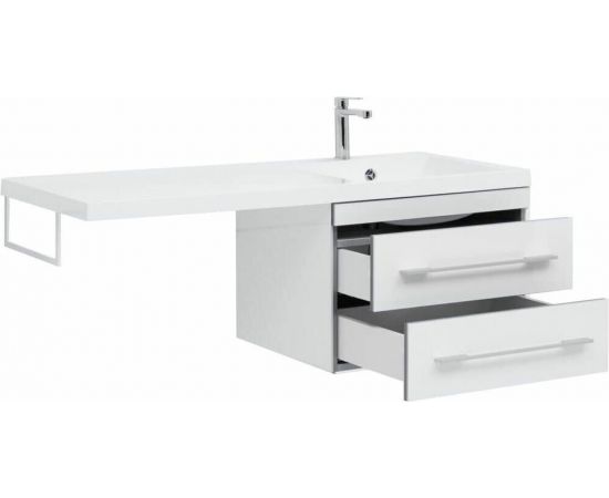 Тумба с раковиной Aquanet Верона 120 R белый (подвесная, 2 ящика) арт. 00239946_, изображение 13