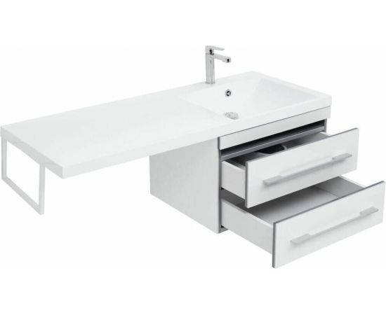 Тумба с раковиной Aquanet Верона 120 R белый (подвесная, 2 ящика) арт. 00239946_, изображение 17