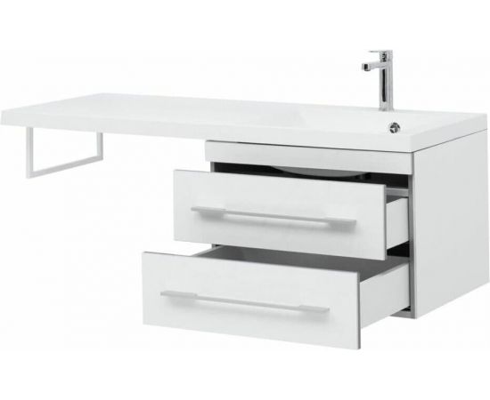 Тумба с раковиной Aquanet Верона 120 R белый (подвесная, 2 ящика) арт. 00239946_, изображение 9