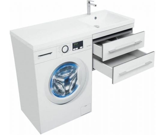 Тумба с раковиной Aquanet Верона 120 R белый (подвесная, 2 ящика) арт. 00239946_, изображение 11