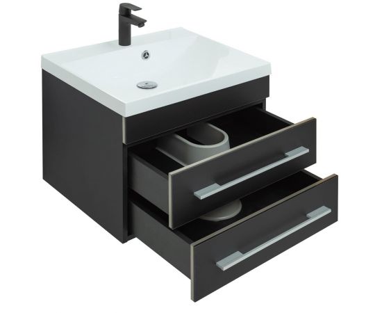 Тумба с раковиной Aquanet Верона 58 New черный матовый арт. 00281095_, изображение 5