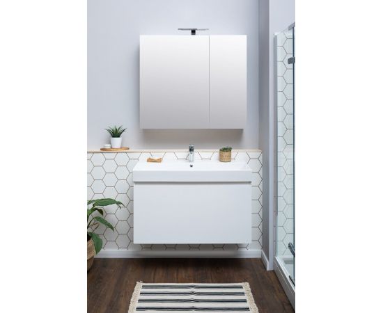 Тумба с раковиной Aquanet Йорк 100 белый арт. 00212594_, изображение 12