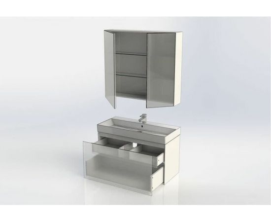 Тумба с раковиной Aquanet Йорк 100 белый арт. 00212594_, изображение 7