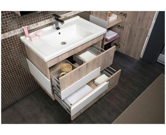 Тумба с раковиной Aquanet Мадейра 80 дуб кантри арт. 00213050_, изображение 10