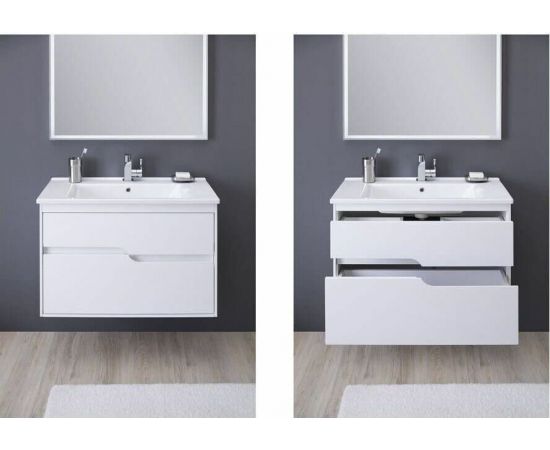 Тумба с раковиной Aquanet Модена 85 белый арт. 00212663_, изображение 12